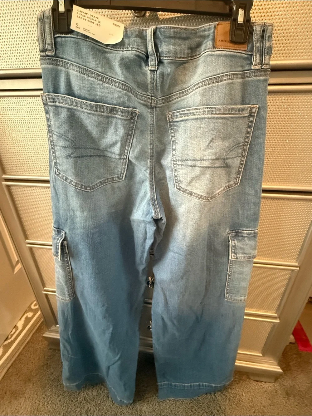 American Eagle Outfitters Light Blue High-Rise Wide Leg Jeans